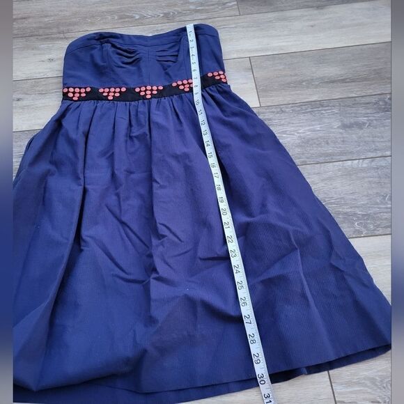 Anthropologie Floreat strapless mini dress, blue size 4 - Picture 7 of 12
